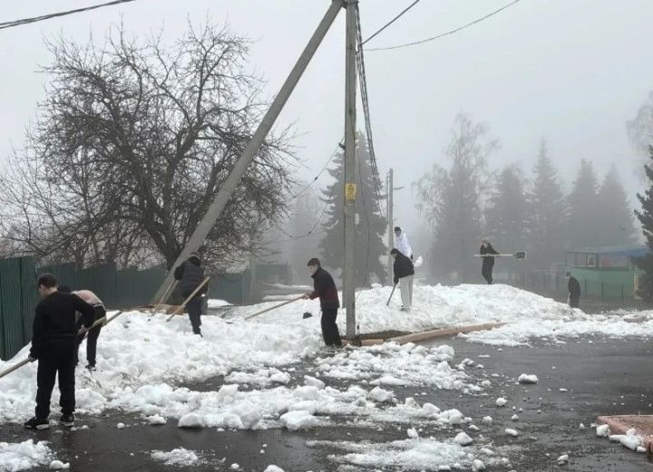 В Лаишевском детдоме устроили весенний субботник