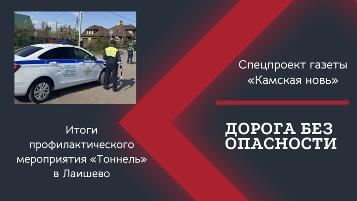 Госавтоинспекция провела рейд «Тоннель» в Лаишево: 14 нарушений ПДД выявлено